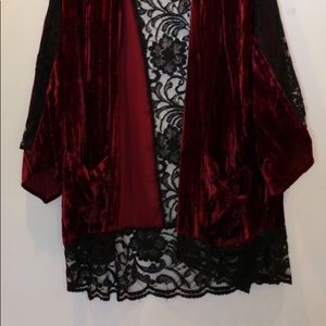 velvet and lace kimono